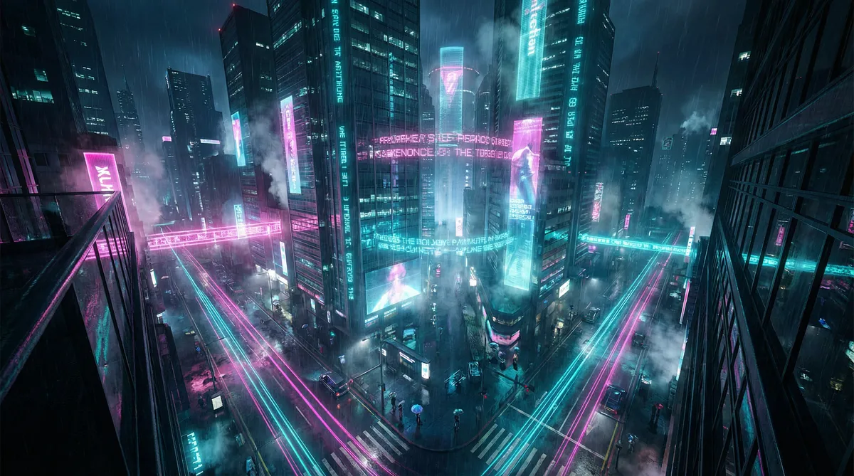 国产自国产在线观看免费观看 竖屏短剧平台首页背景 - 赛博朋克都市夜景